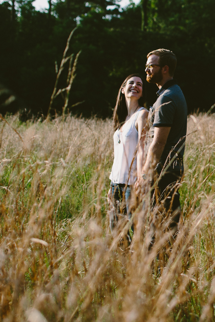 Engaged Couple in Field