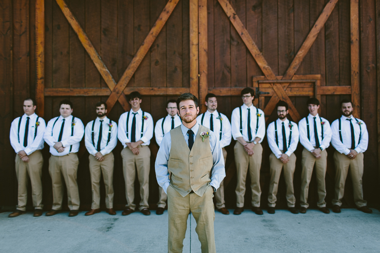 Groom and Groomsmen at Reid Bard Wedding