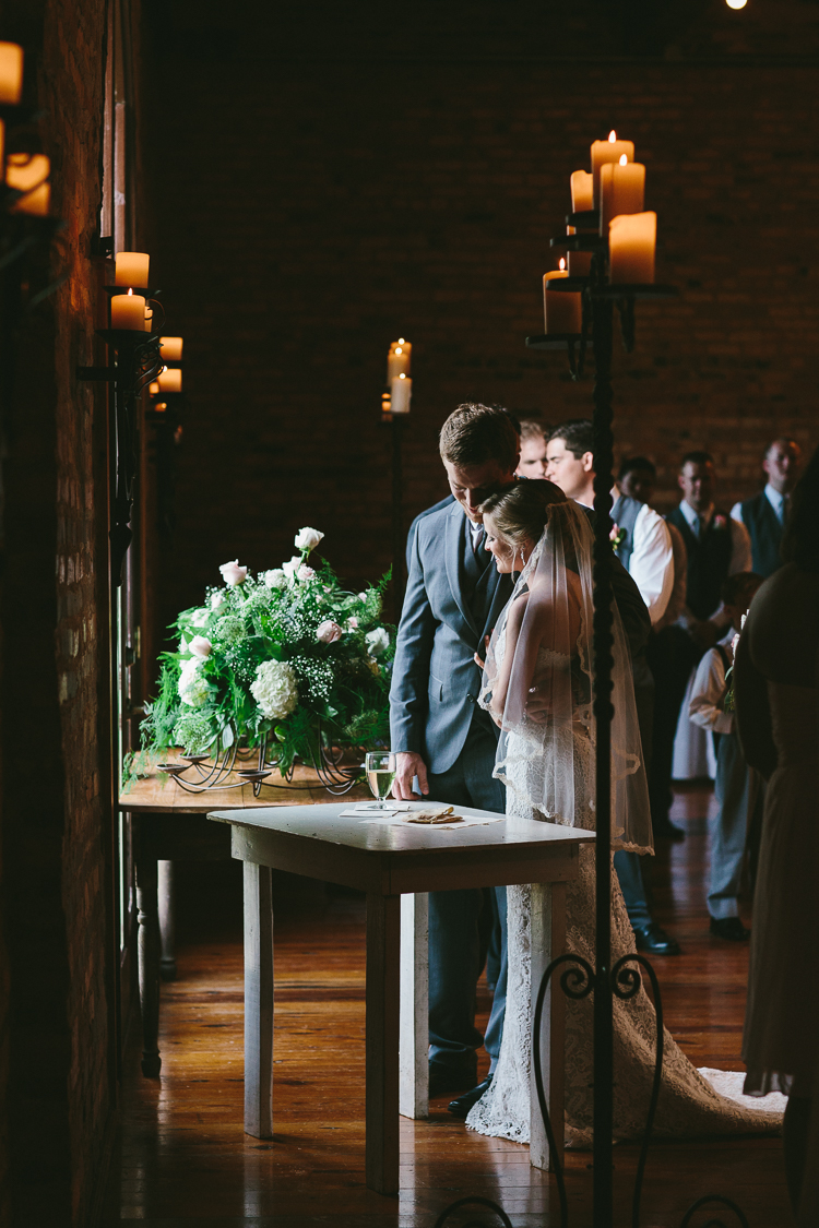 The Bride and Groom Taking Communion