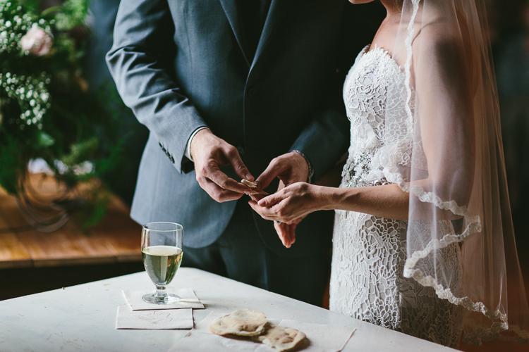 The Bride and Groom Taking Communion