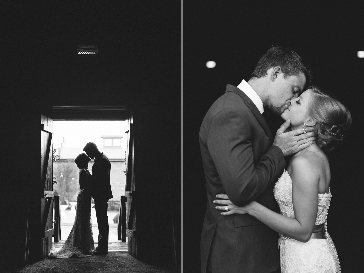 Bride and Groom Black and White Silhouette