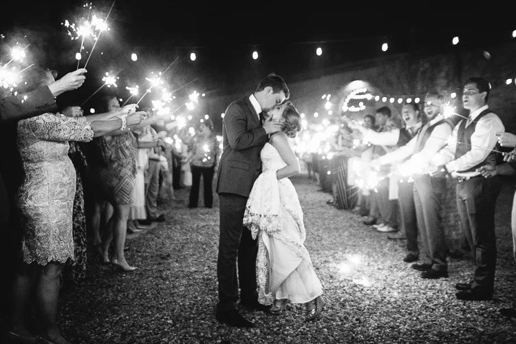 The Bride and Groom's Final Kiss at Smithonia Farms
