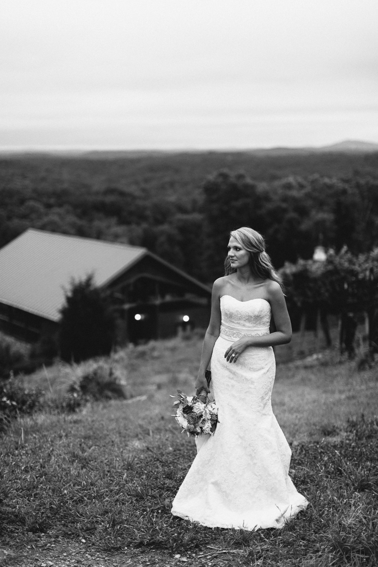 Black and White Portrait of the Bride 