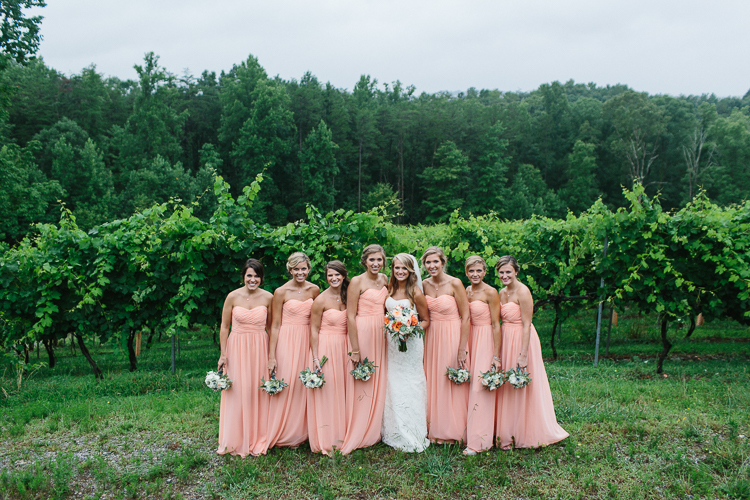 Portrait of the Bridal Party | Wolf Mountain Vineyard Wedding