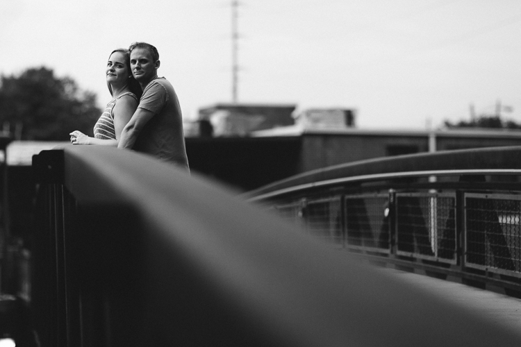 Black and White Engagement Portraits