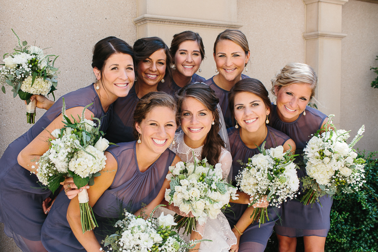 The bride with her bridesmaid