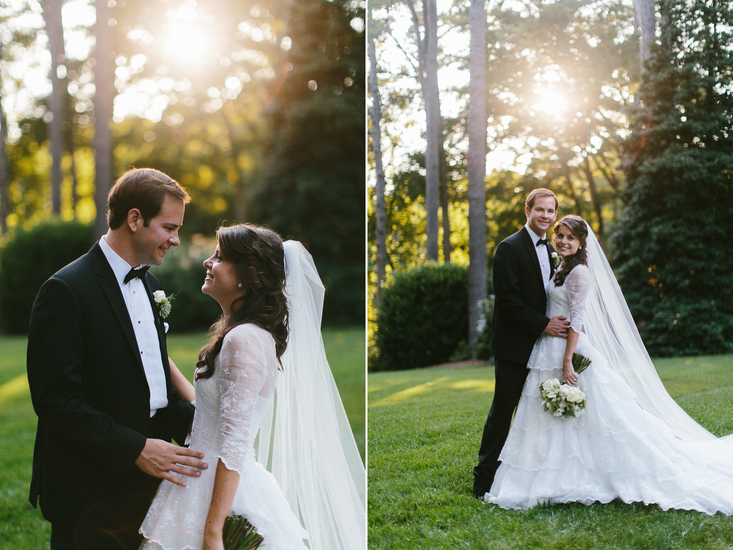 Amazing light bride and groom portraits