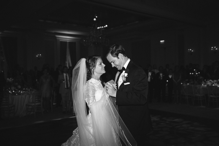 Bride and groom's first dance