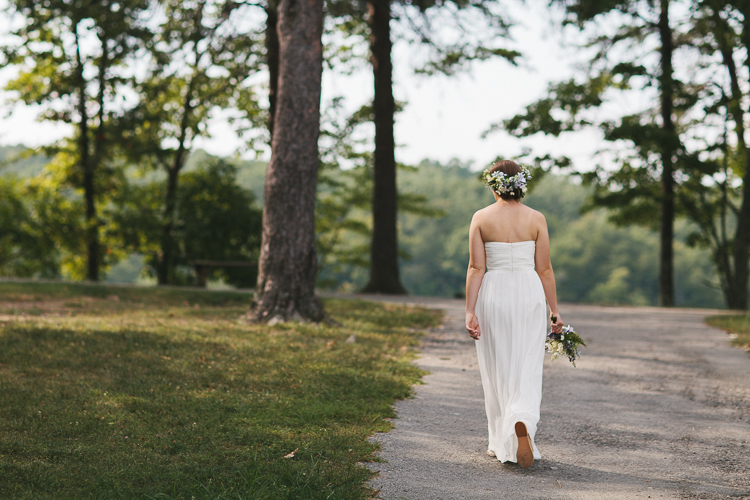 Bride with a floral crown