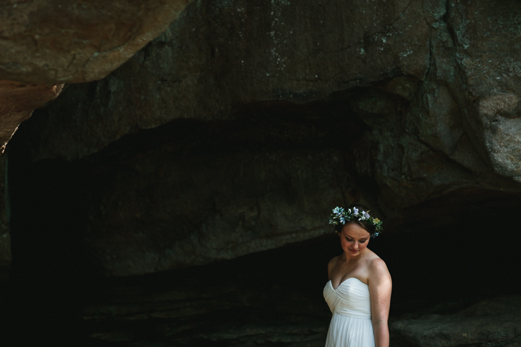 Bride portraits with flower crown