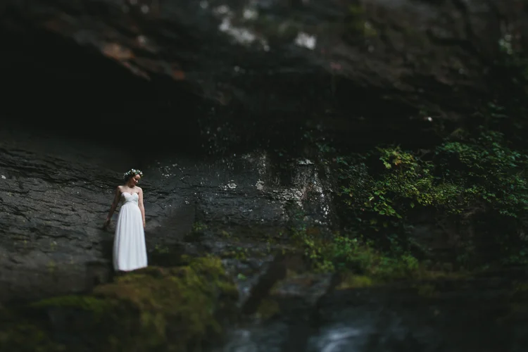 Bride portrait with flower crown