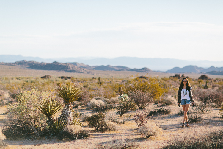 Bohemian style fashion portraits with California landscape