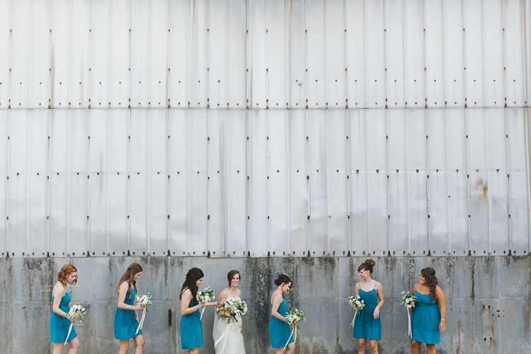 Bride and bridesmaids