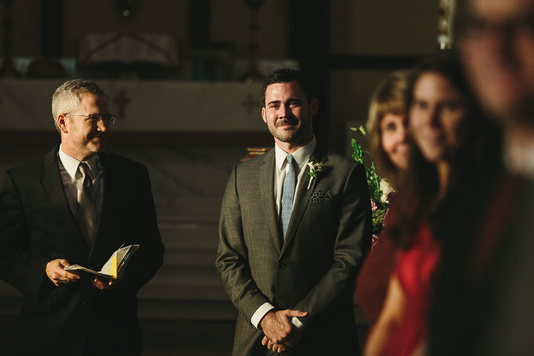 Groom's emotional first glance of his bride