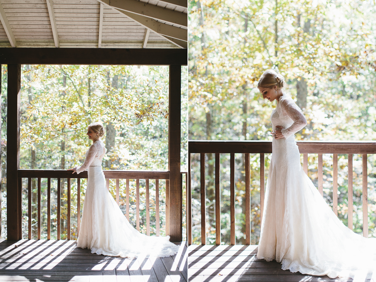Beautiful southern bride in lace