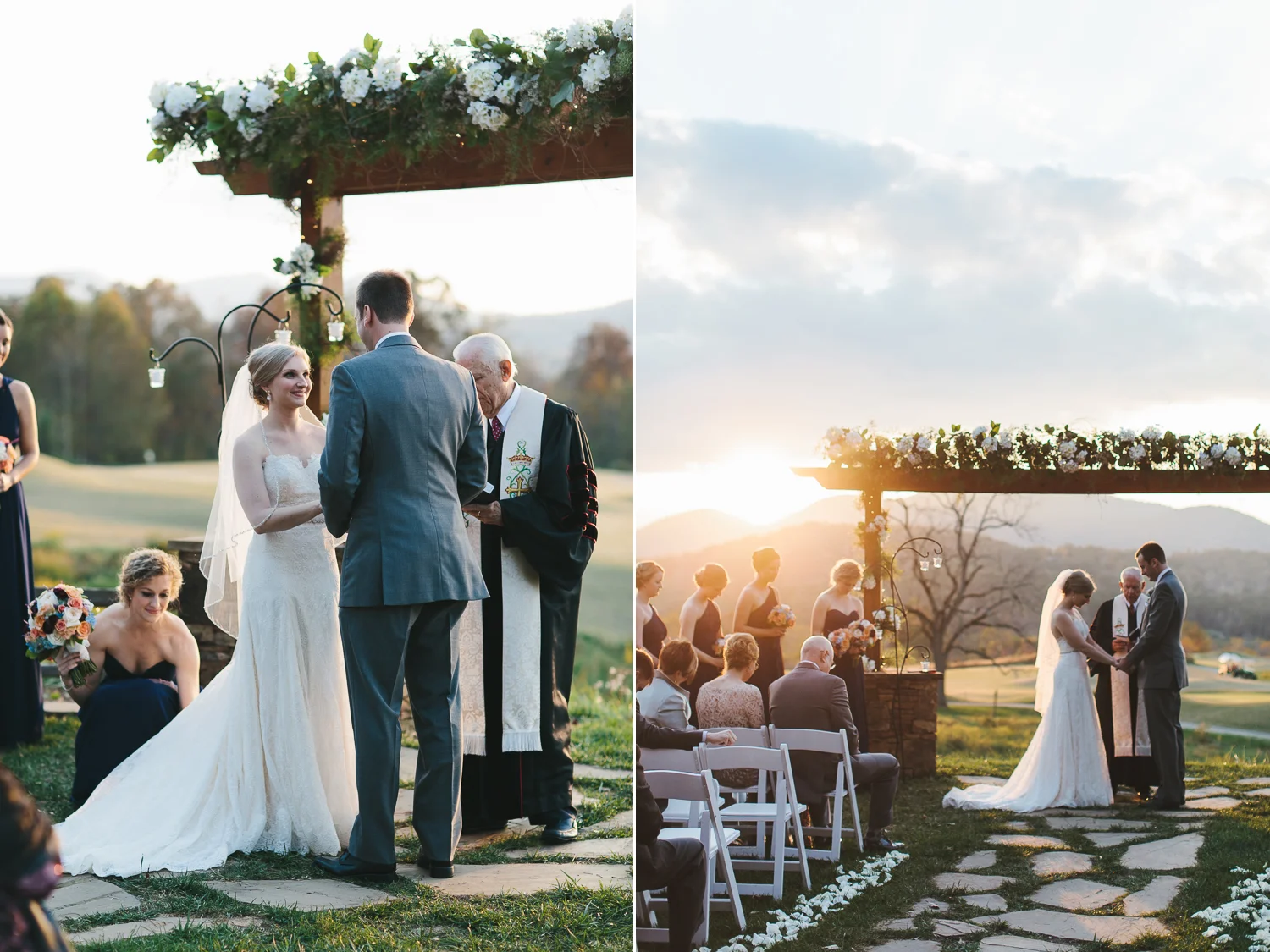 Wedding at sunset