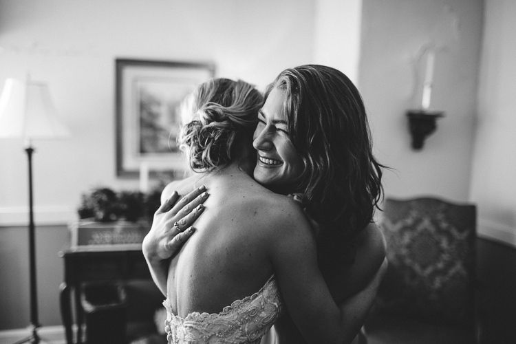 best friends on wedding day