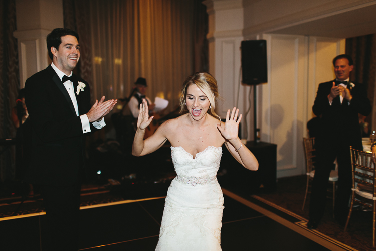 fun first dance with bride and groom