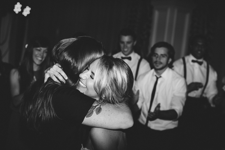 sweet moment at wedding reception