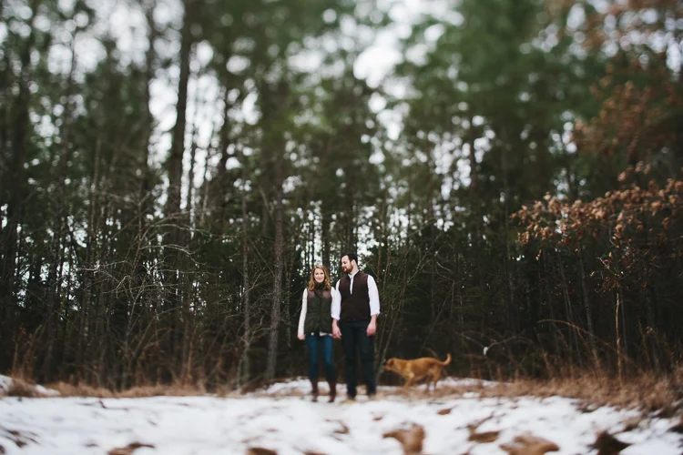 winter engagement shoot