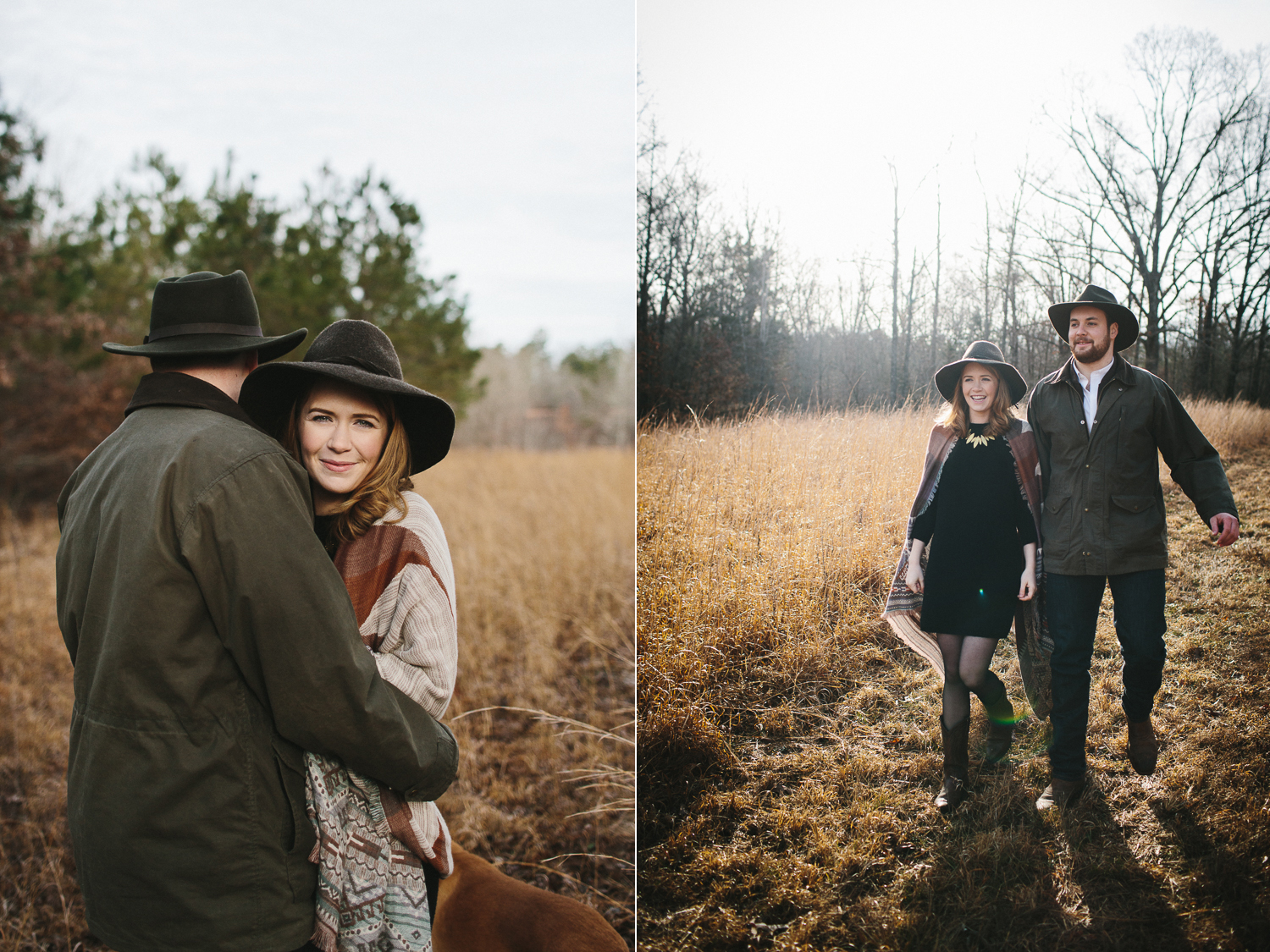 garden and gun inspired engagement shoot