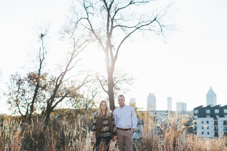 Fall Atlanta Downtown Engagement Shoot