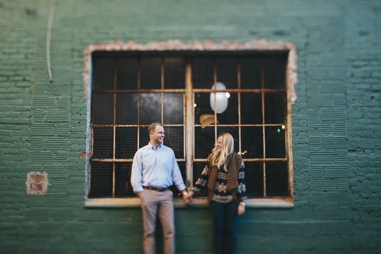 Urban Engagement Portraits by Green Wall in Downtown Atlanta