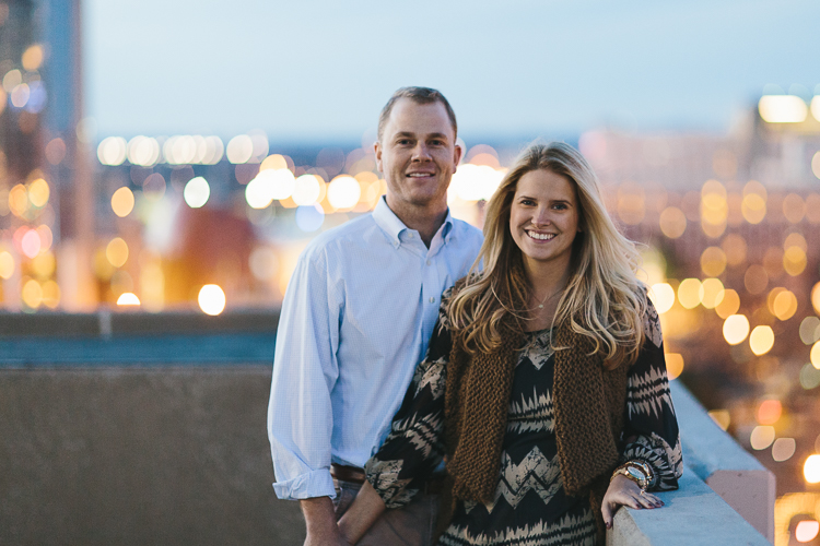 Engagement Portraits with Downtown Atlanta Skyline