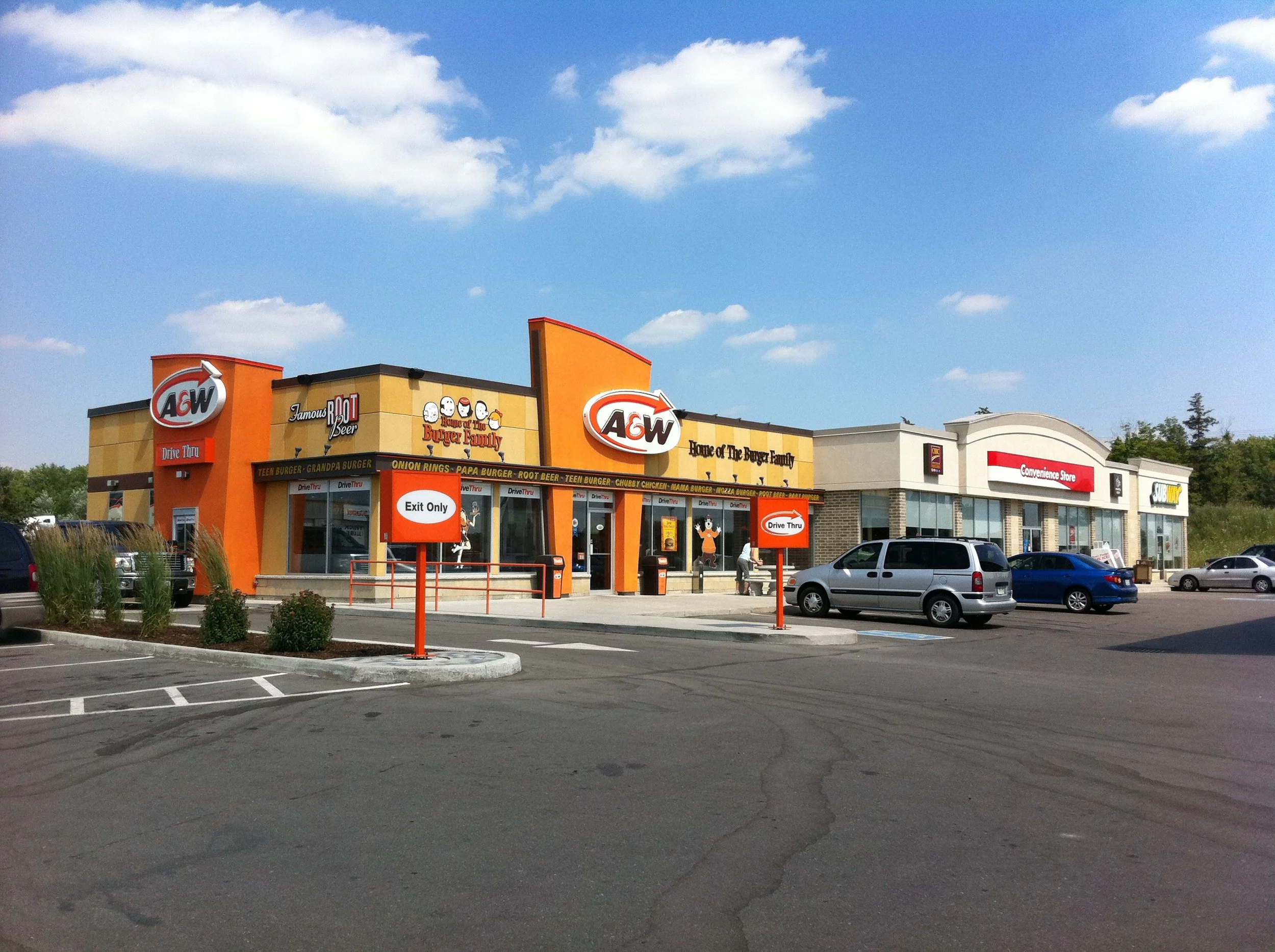 A&W Restaurant & Strip Mall 