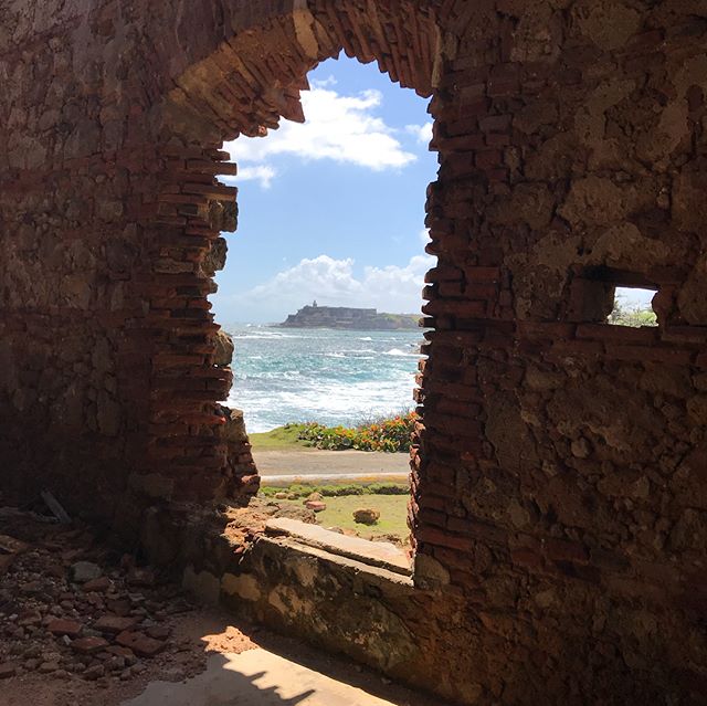 El Morro Fort in San Juan, Puerto Rico, seen across San Juan Bay, from Isla de Cabras, Cataño. #puertorico #inspiration #beach #isladecabras #sanjuan #ocean