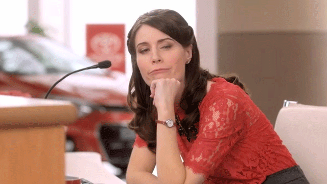 The Toyota receptionist just trying to do her job