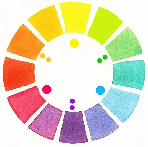 Kids Color Wheel Watercolor Painting (Oak)