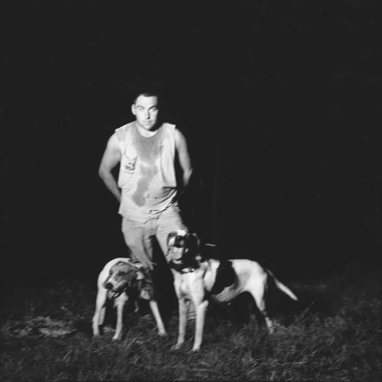  Joey and his hunting dogs, cabin 