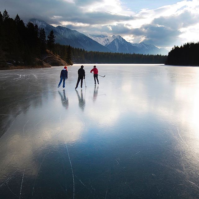 Ice chasers...a fleeting skate before the snow.