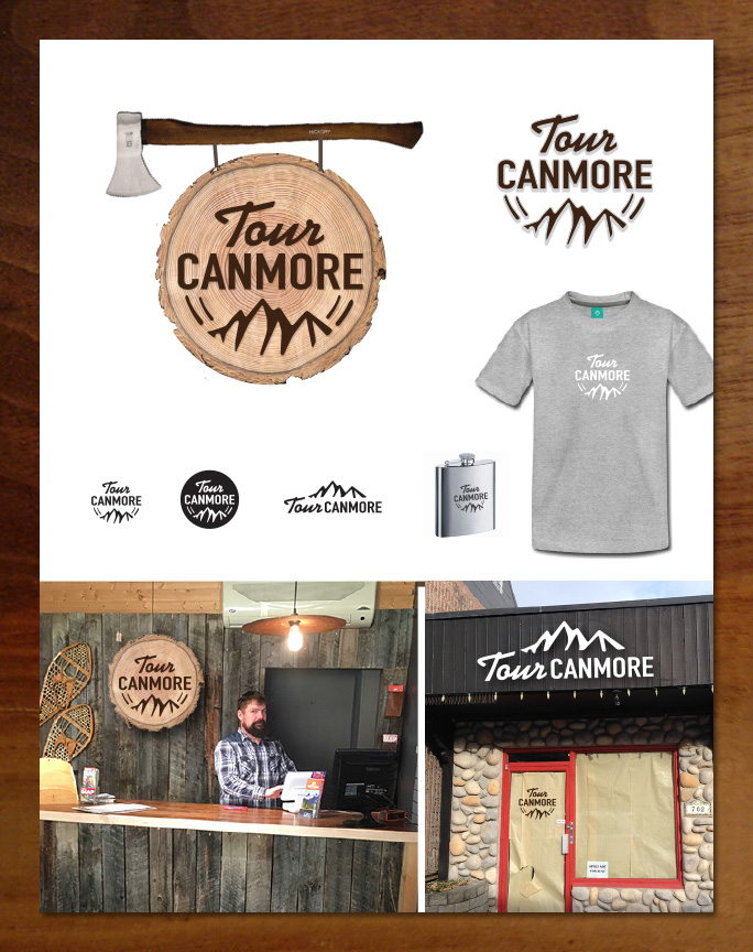 Tour Canmore logo and branding