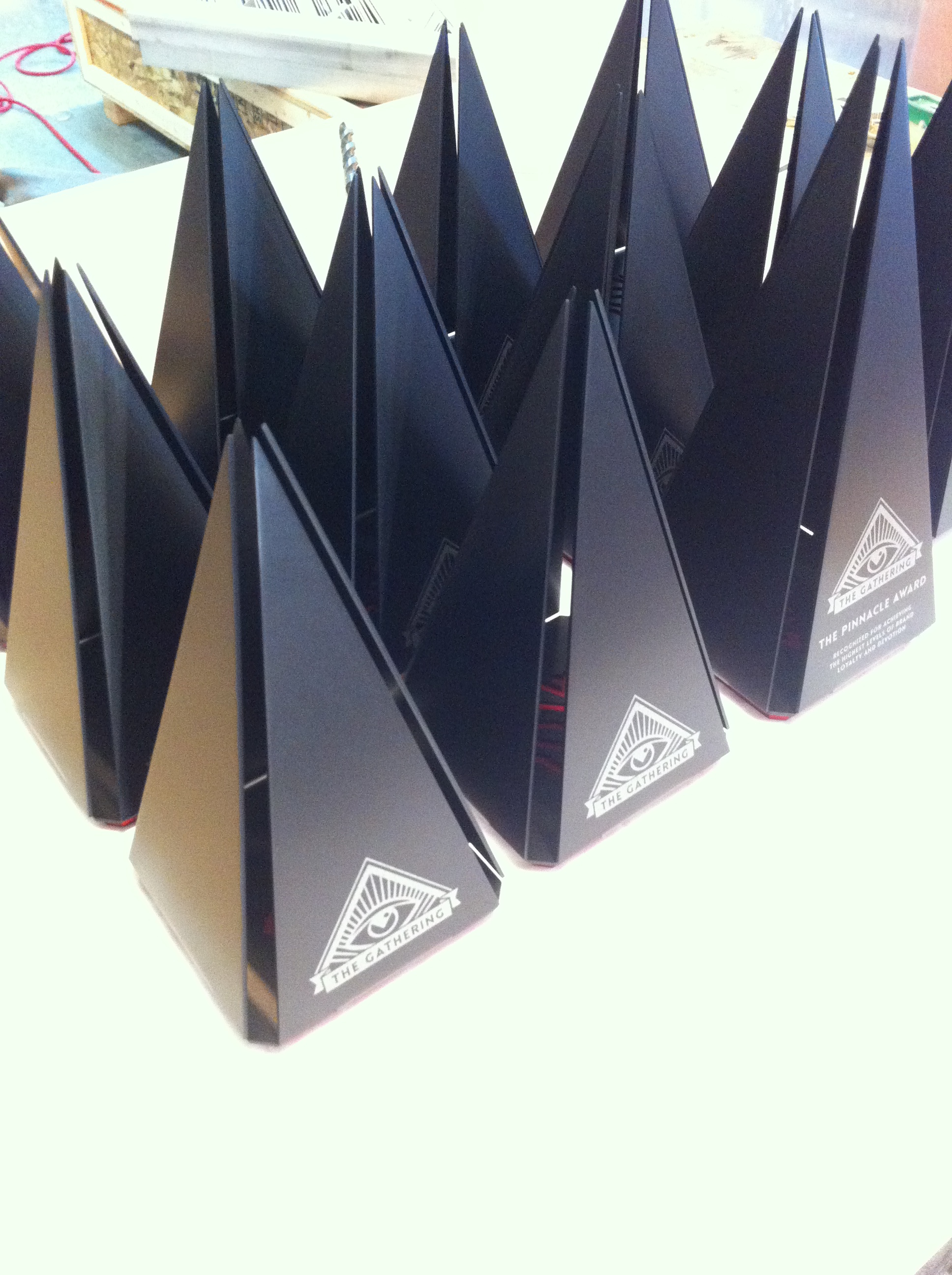 CULT AWARDS custom pyramid, pyramid trophy, pyramid award, modern pyramid, unique pyramid trophy, custom trophy design 2