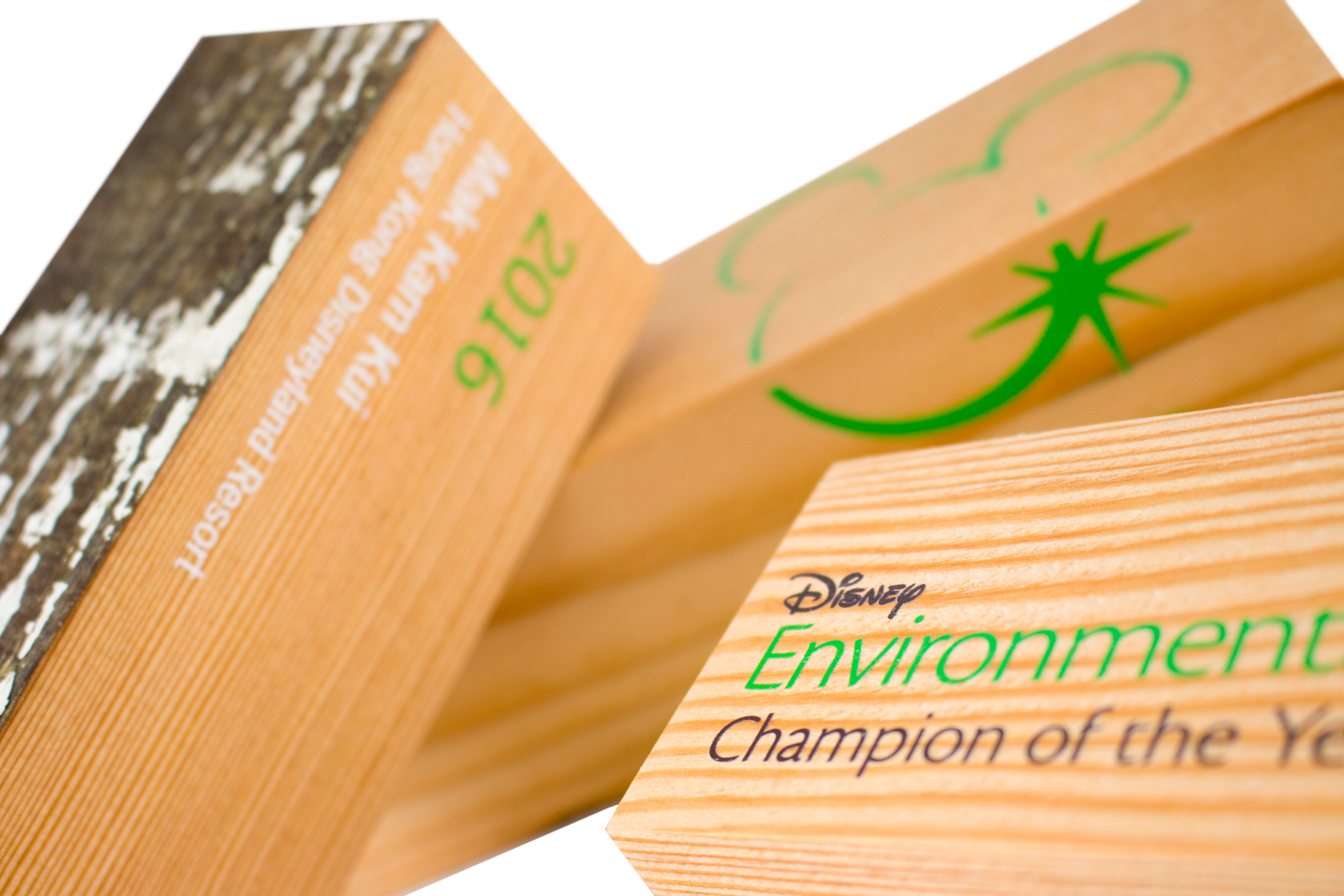 disney custom environmental awards recovered wood