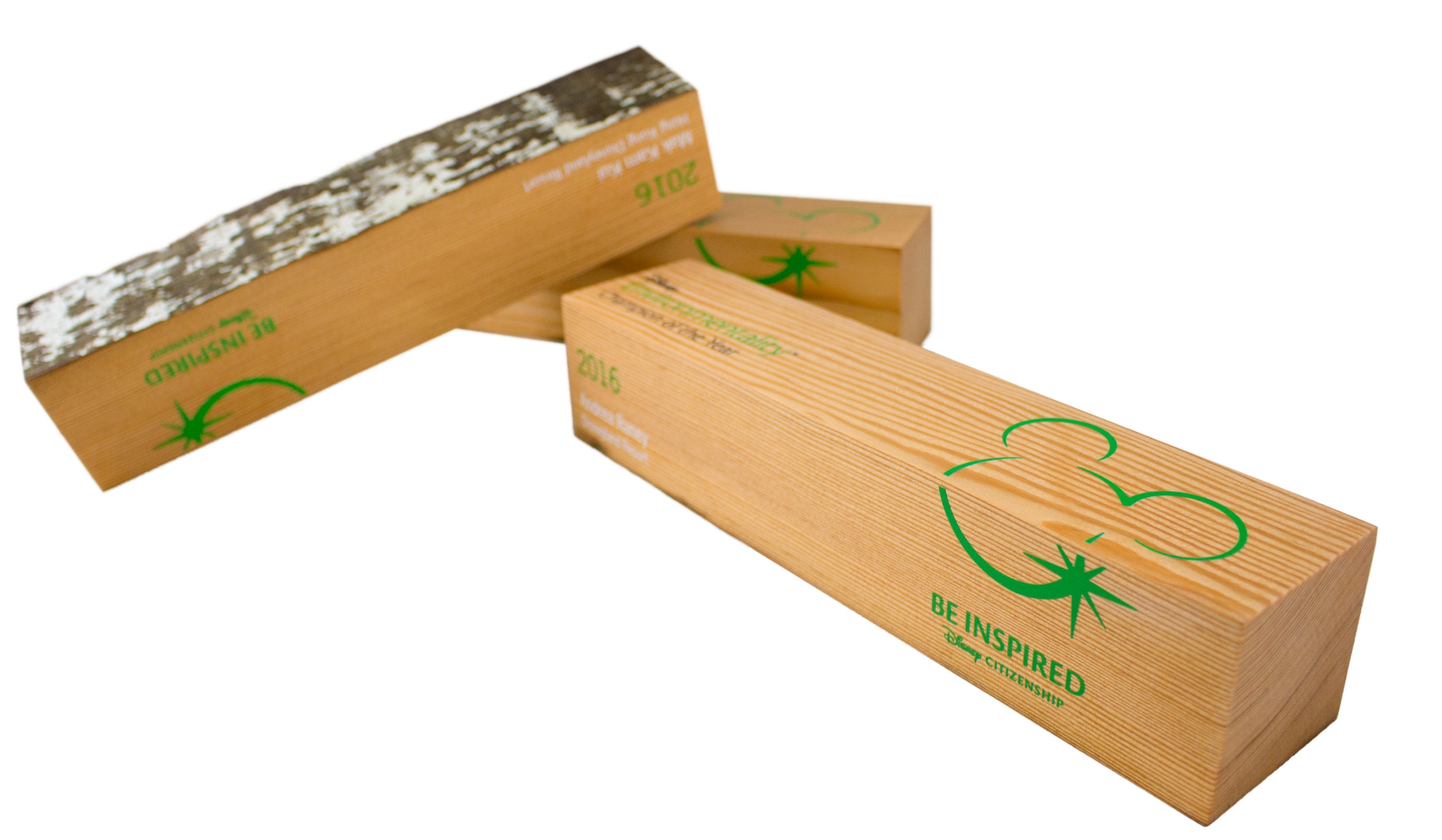 disney custom environmental awards recovered wood