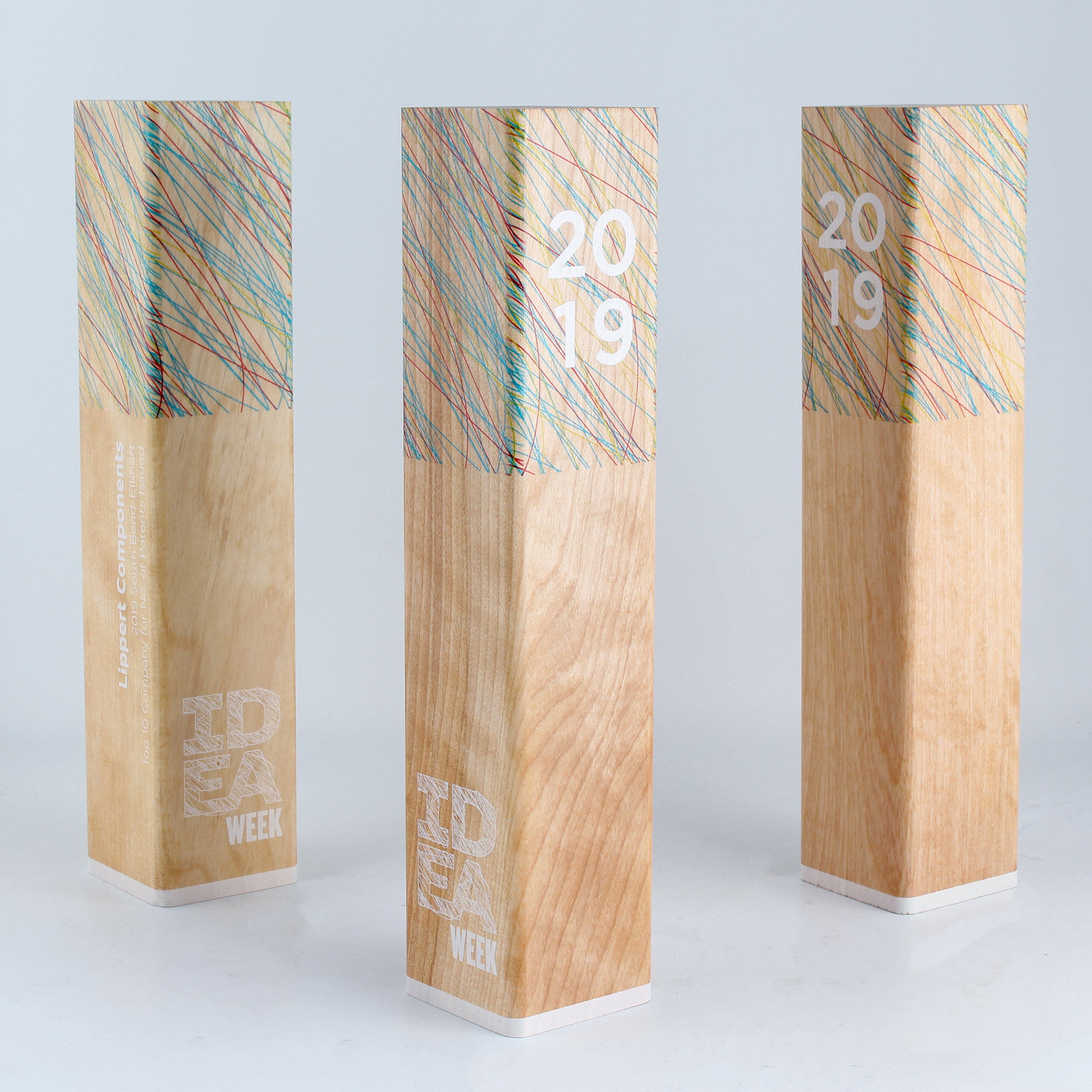 IDEA week custom eco friendly wood awards. 