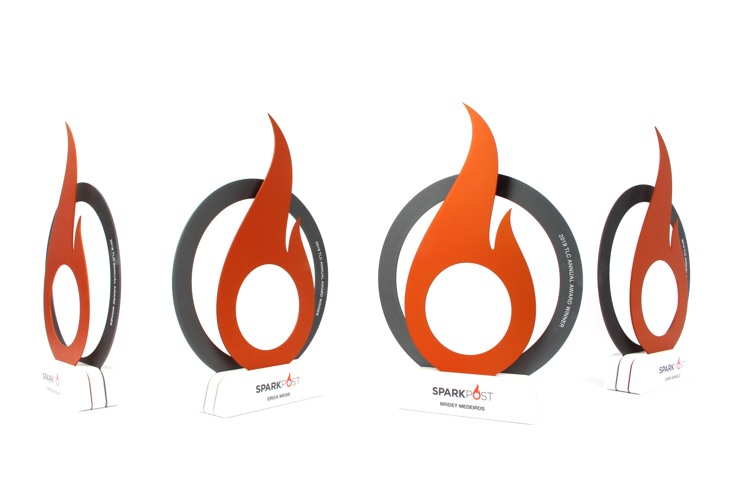 spark post modern corporate recognition for teamwork awards trophies 4