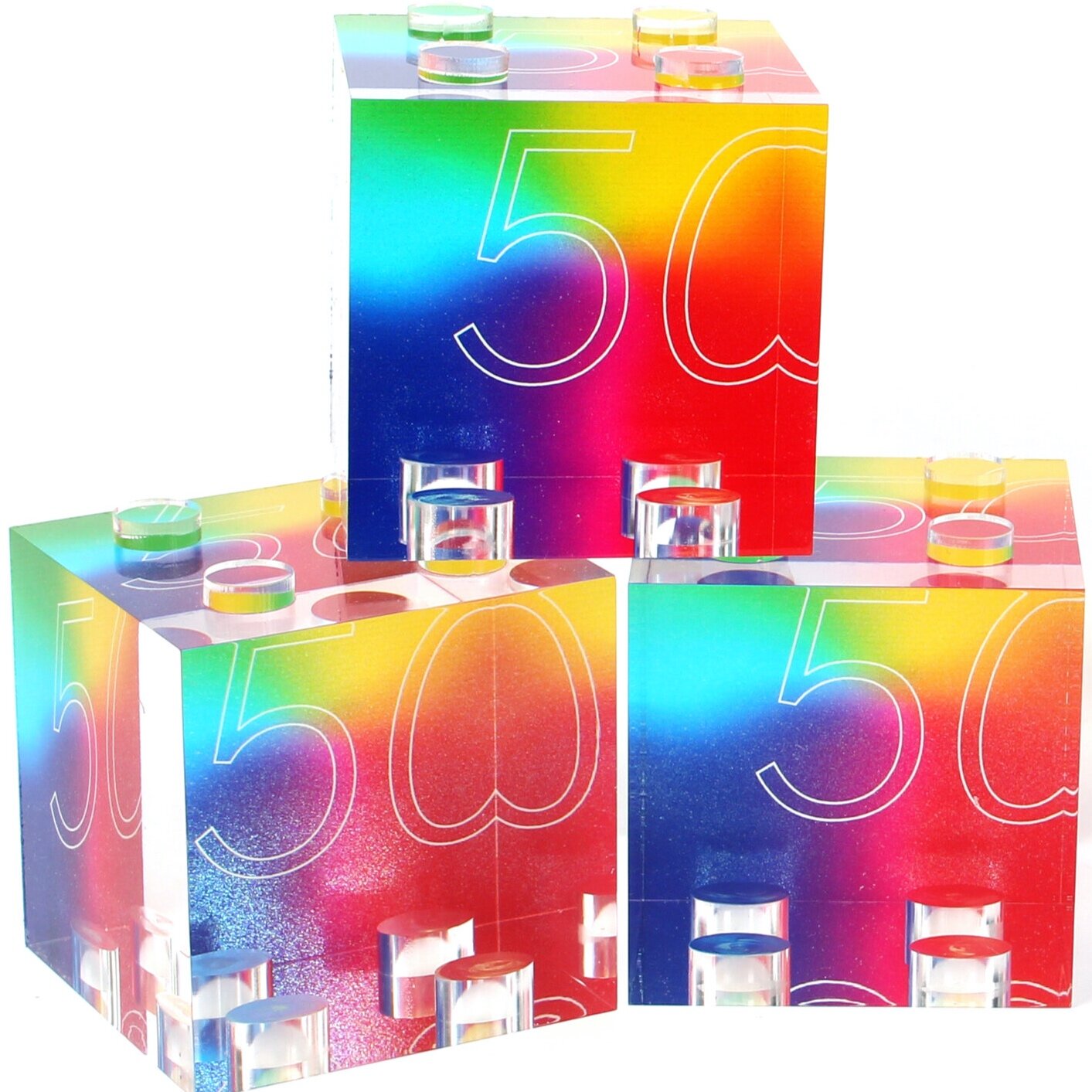 special 50 acrylic award rainbow 