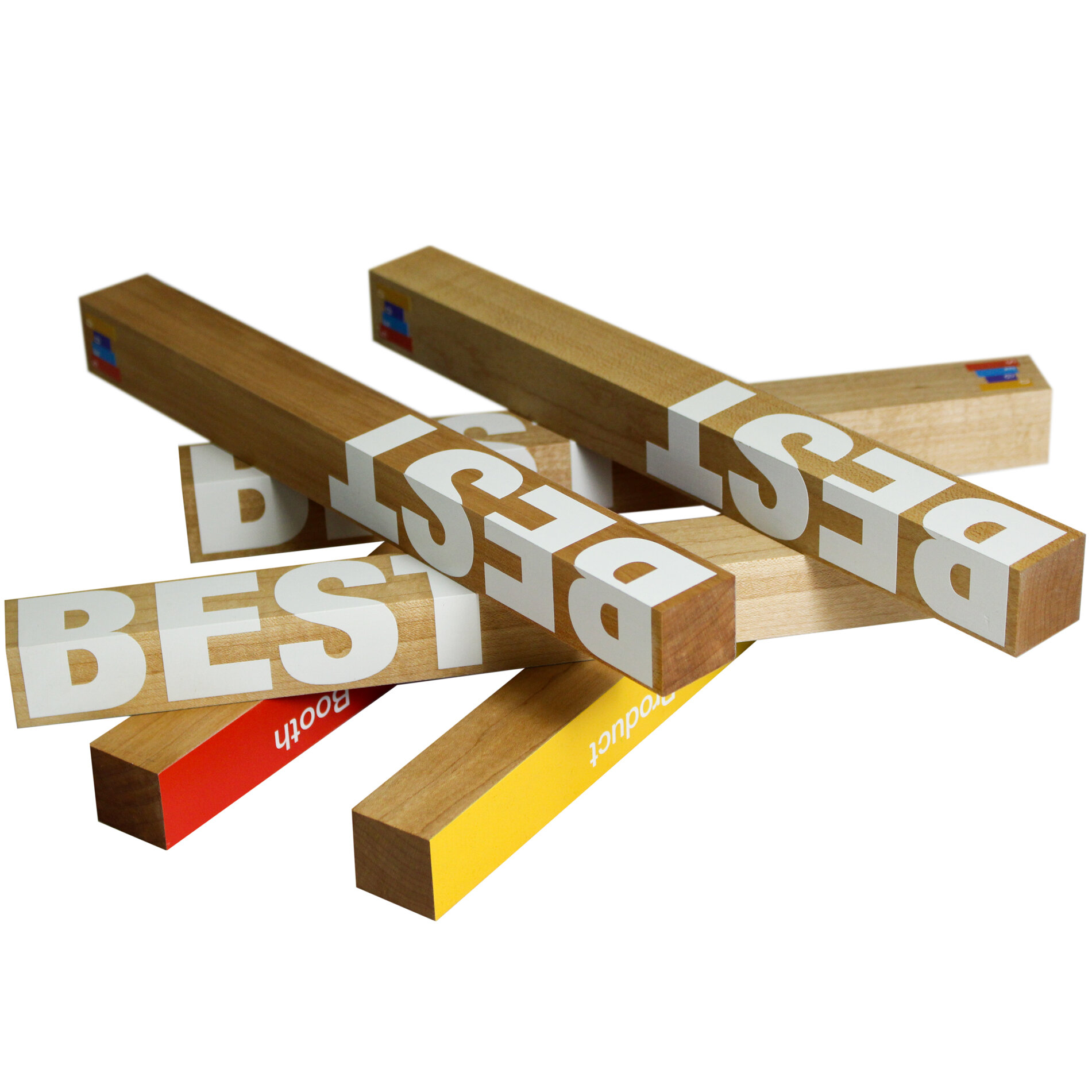 We created these custom batton style awards for the SEGD annual conference awards banquet. The awards were being given for the best supplier booth at the event. 