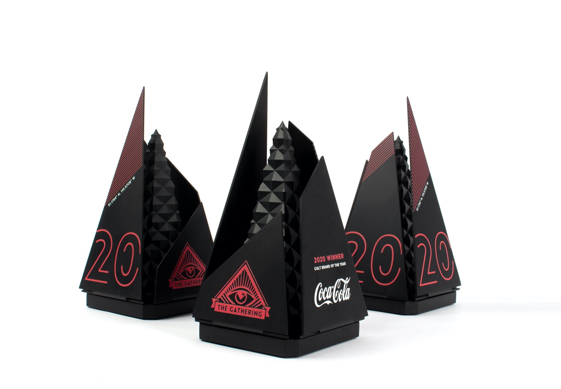 cult awards 3d trophies — andrew watson