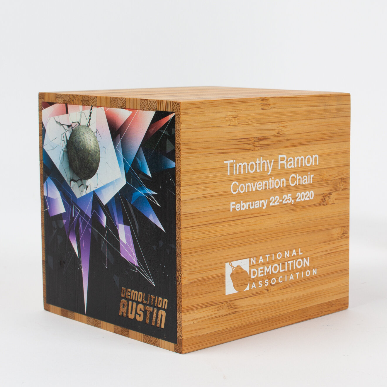 cube american-national-demolition-association-custom-awards-eco-materials-conference-trophies-6