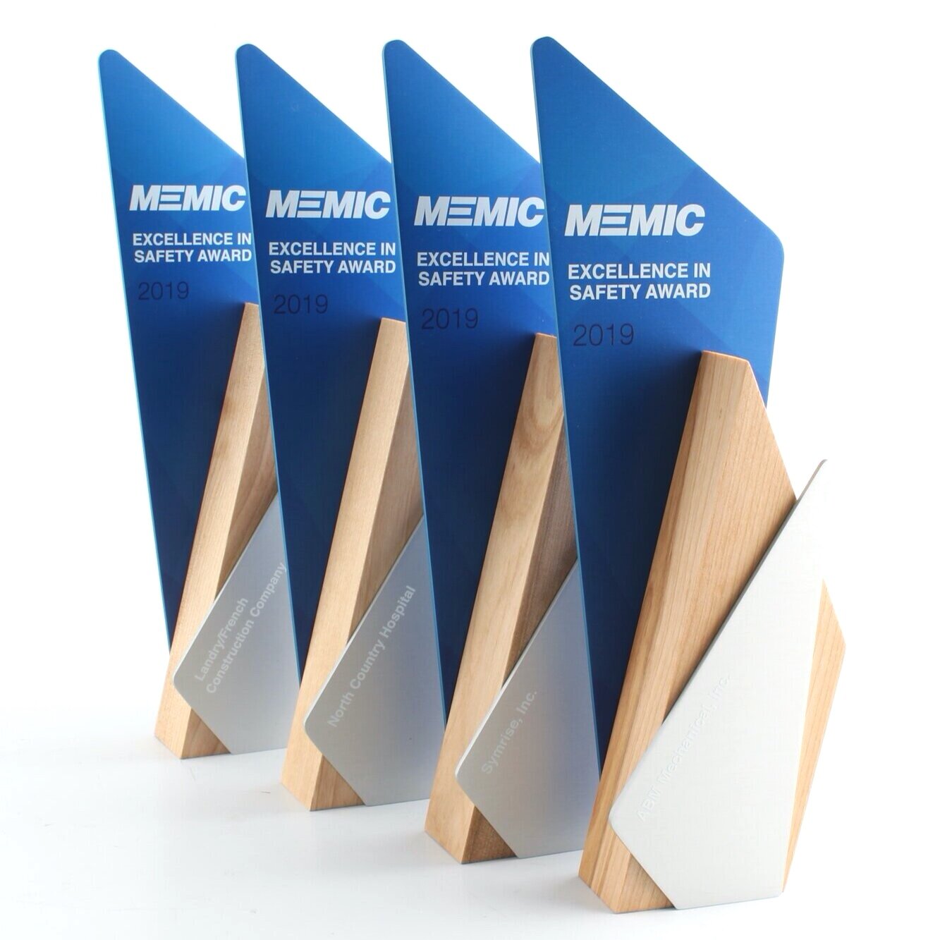 memic excellence in safety award modern trophy design 6