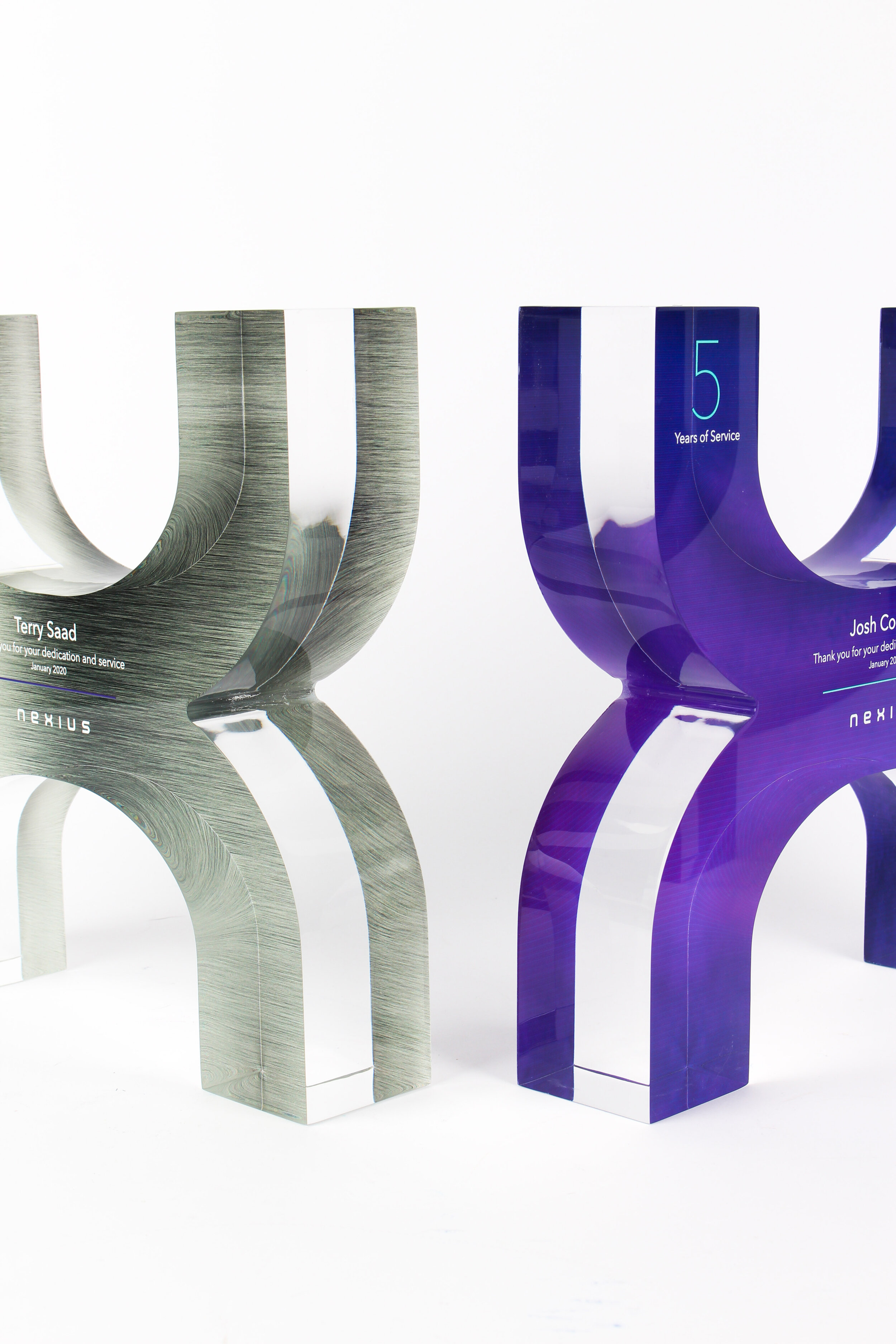 nexius employee service awards looks like glass or crystal