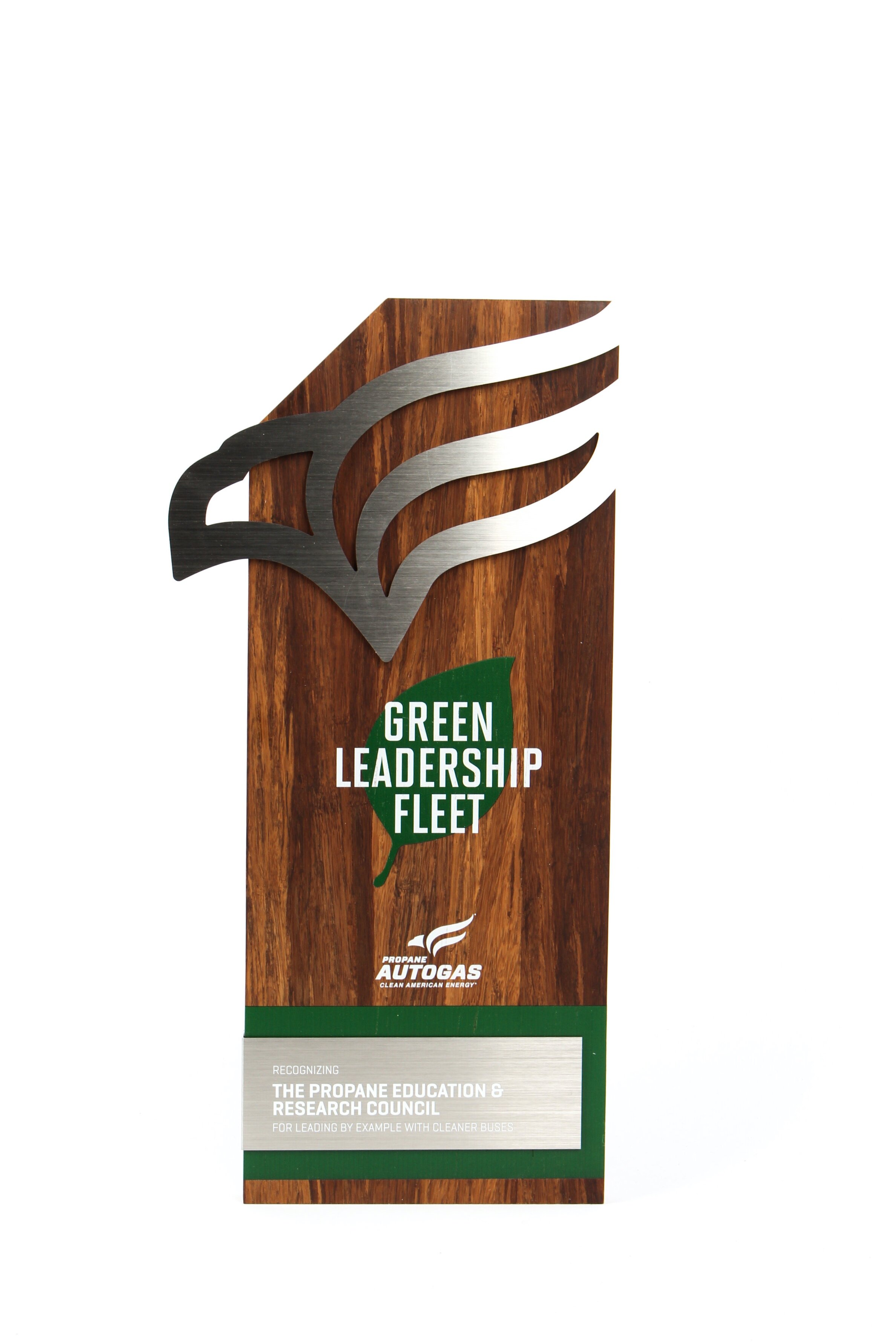 swanson russell green leadership plaque modern design