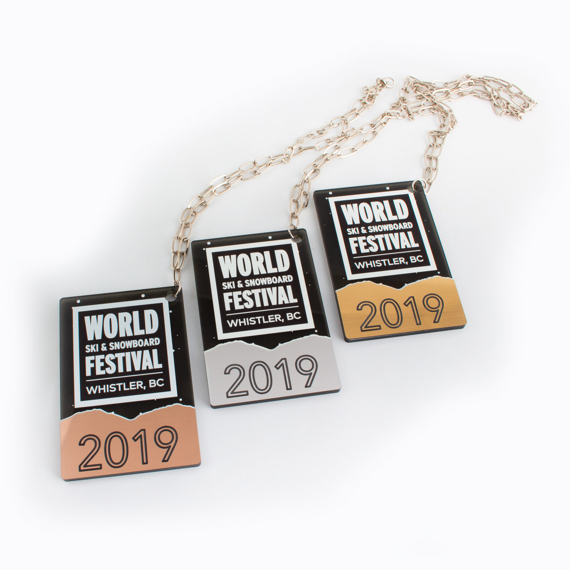 whistler world ski and snowboard festival custom acrylic medals