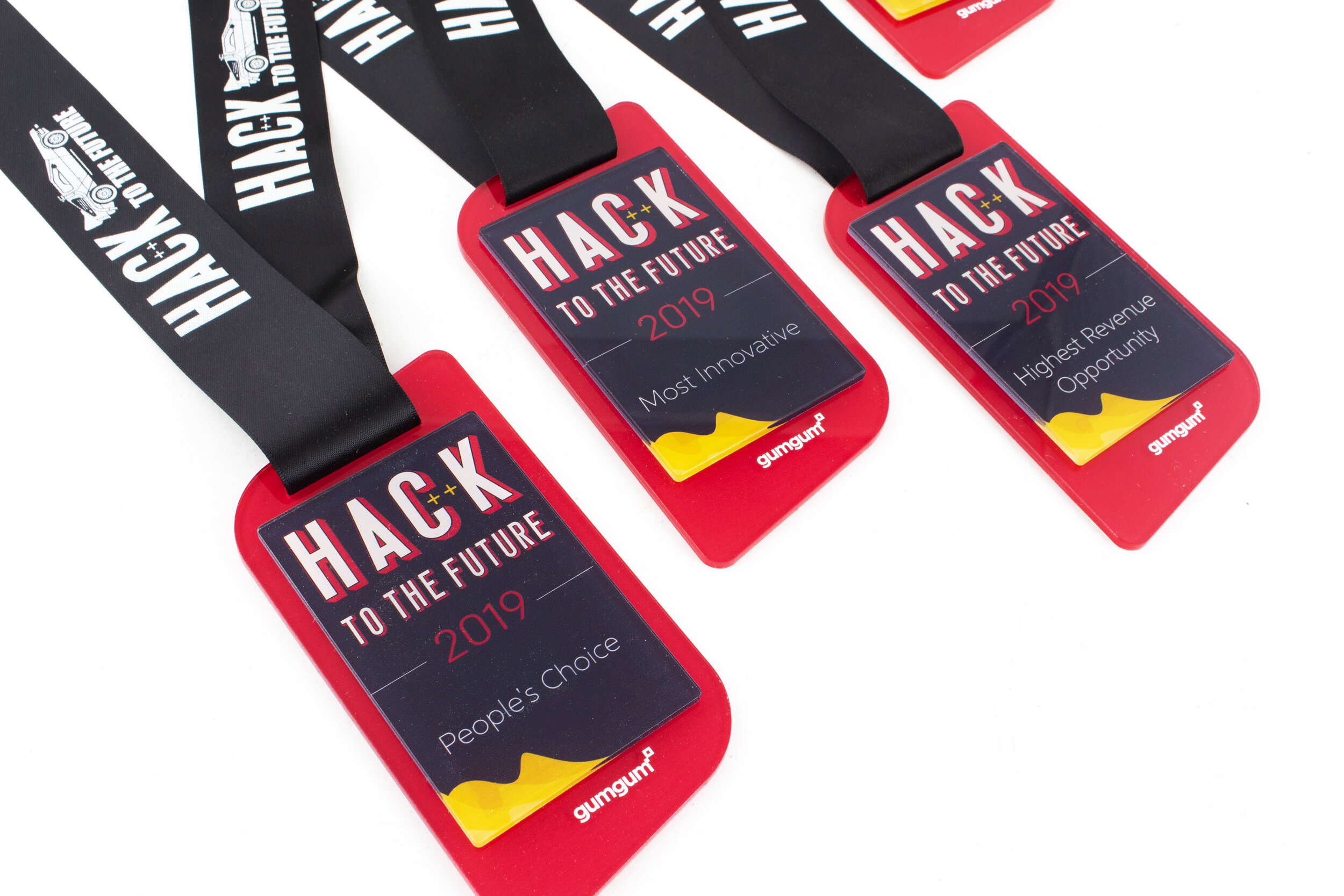 GumGum Hackathon Hack to the future tech medals custom
