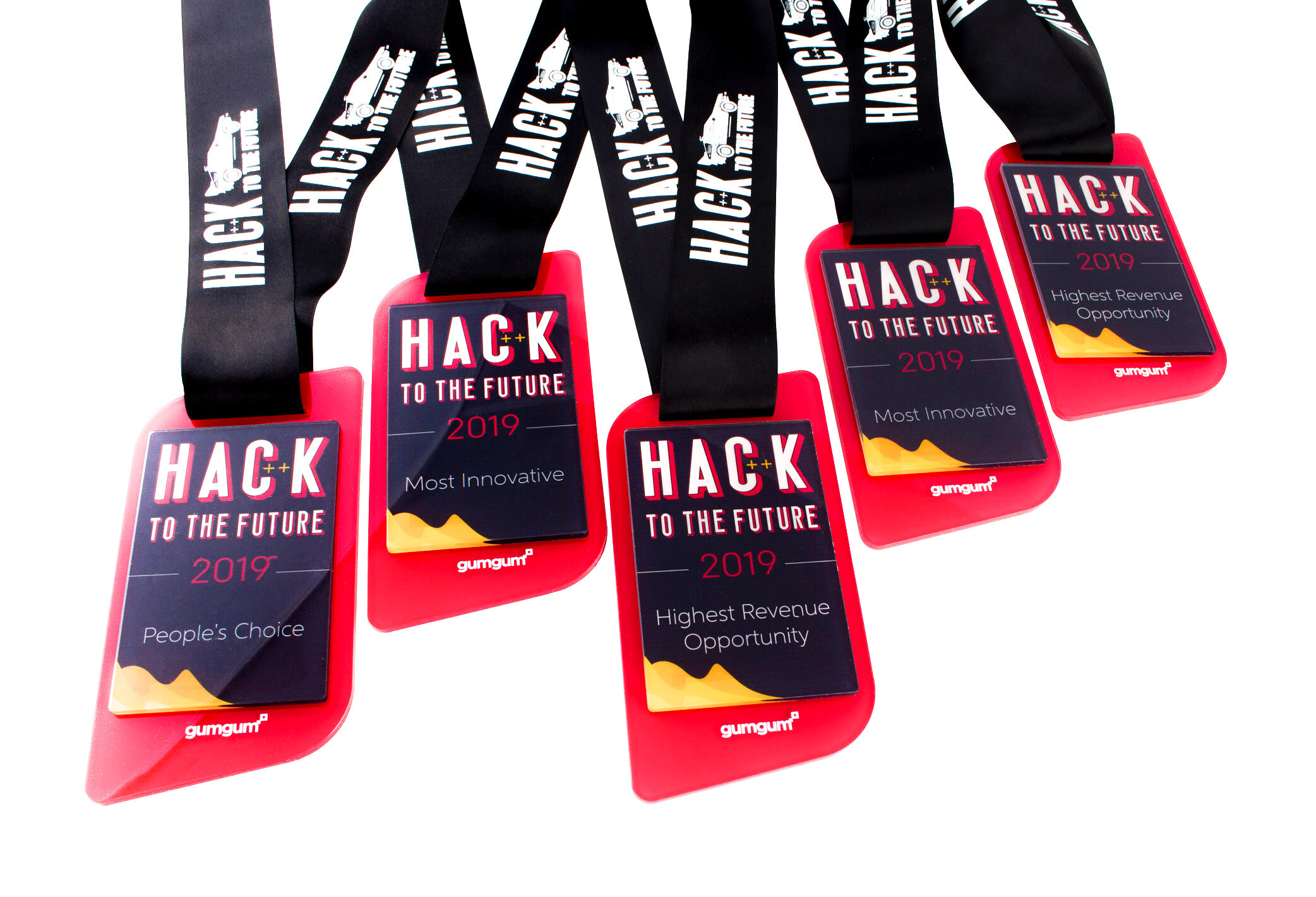 GumGum Hackathon Hack to the future tech medals custom